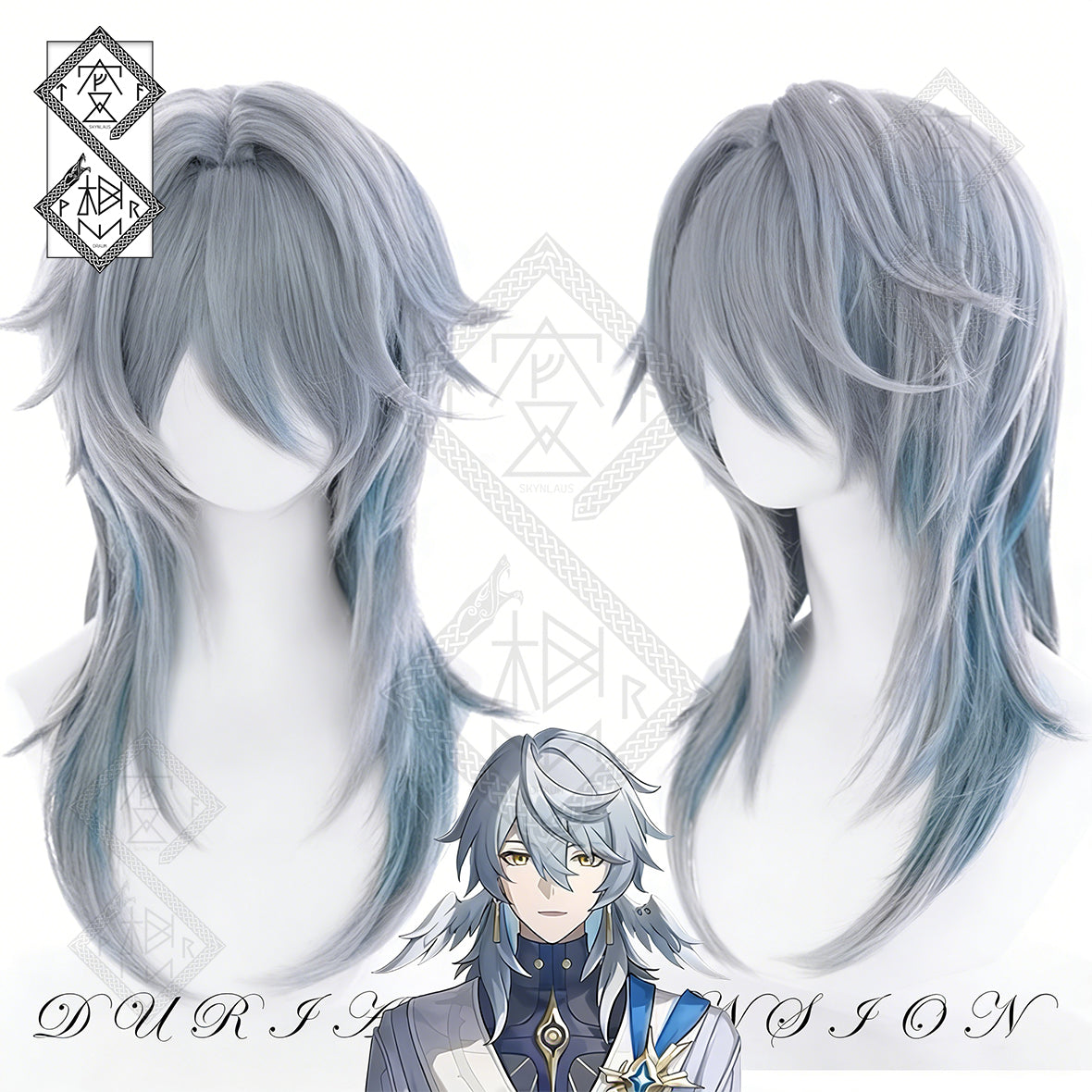 Honkai: Star Rail Sunday Wig Cosplay Wig Silver Anime Wig Realistic Natural Hair Costume Wig
