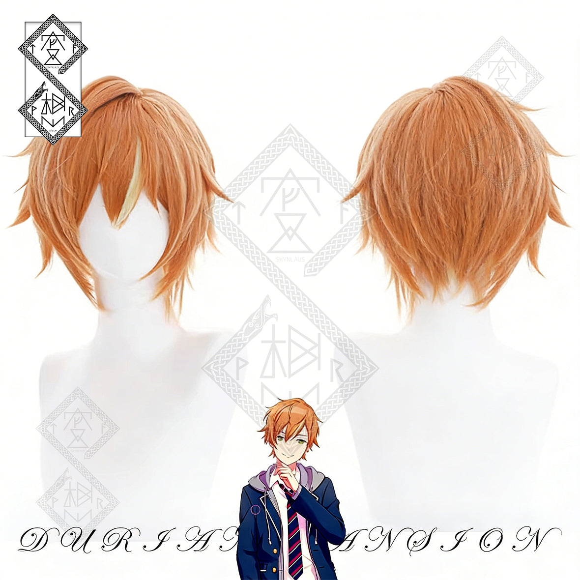 Project SEKAI Akito Shinonome Wig Colorful Stage Cosplay Wig Orange Anime Hair Styled Wig