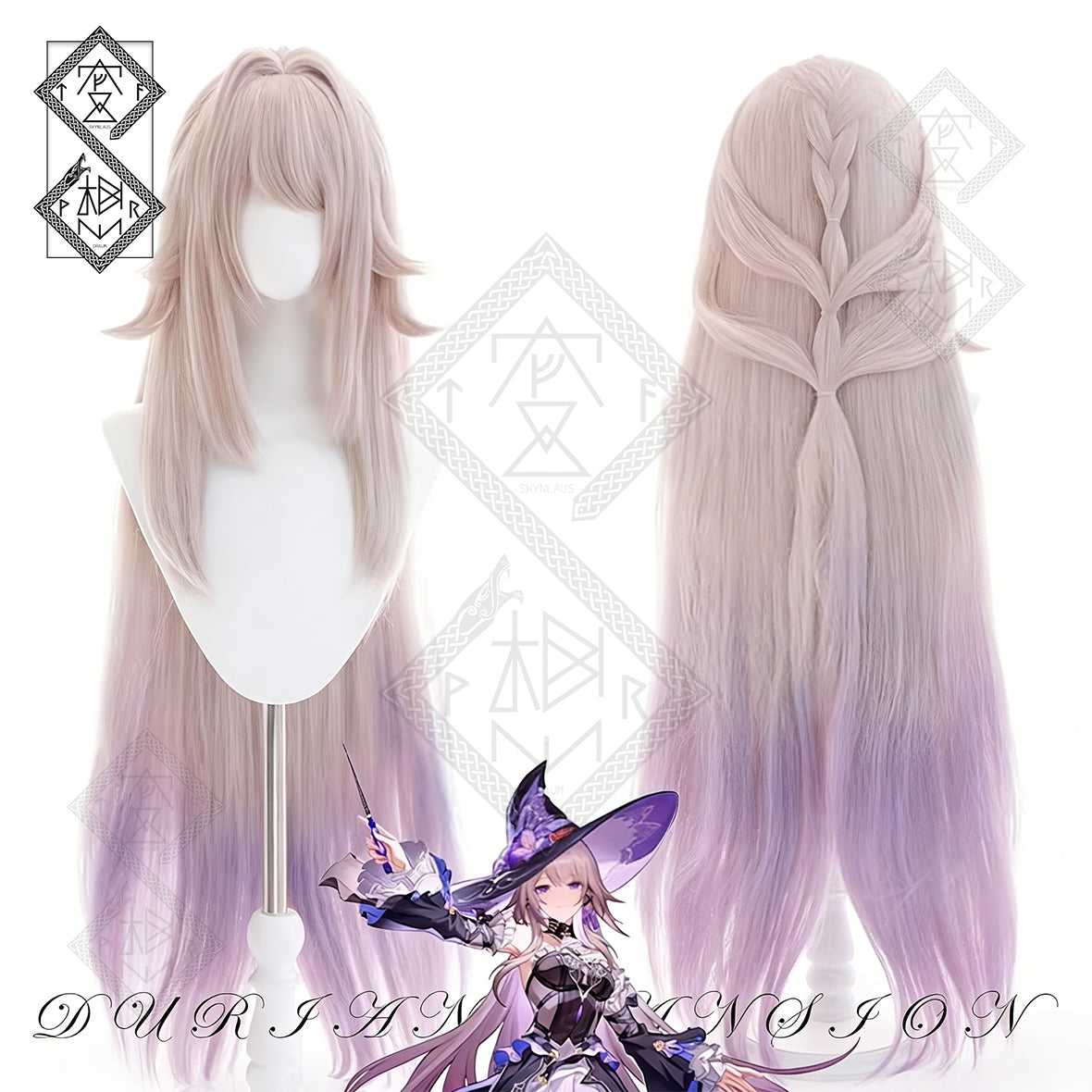 Honkai: Star Rail The Herta Cosplay Wig – Gradient Styled Synthetic Anime Wig Heat Resistant for Halloween & Conventions