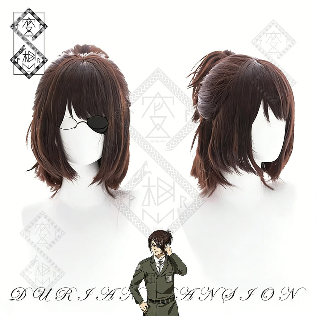 Attack on Titan Cosplay Wig Sasha Blouse Hange Zoe Final Season Wig Synthetic Heat Resistant Anime Wig for Halloween Costume Party