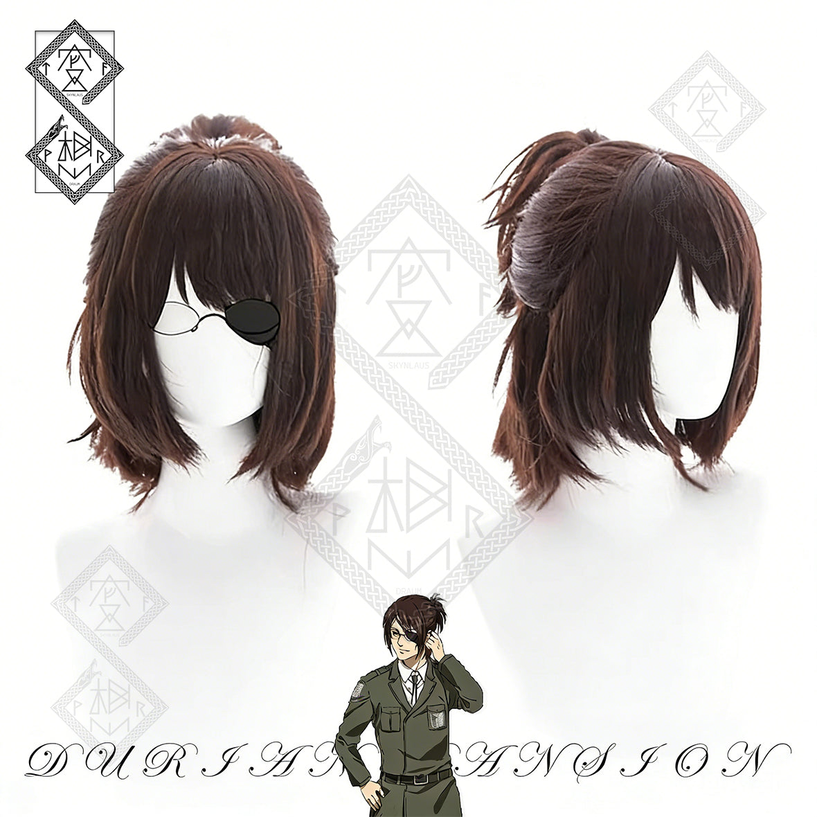 Attack on Titan Cosplay Wig Sasha Blouse Hange Zoe Final Season Wig Synthetic Heat Resistant Anime Wig for Halloween Costume Party