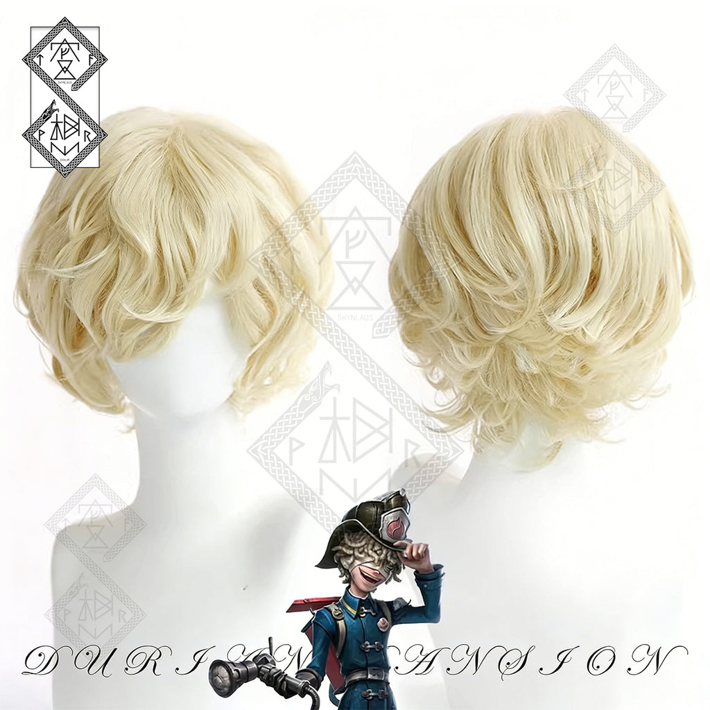 Identity V Florian Brand Fire Investigator Cosplay Wig Short Silver Anime Character Wig Heat Resistant Fiber