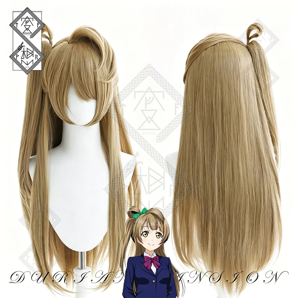 Love Live! Kotori Minami Cosplay Wig with Bun Anime Wig Heat Resistant Synthetic Hair