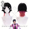Valorant Clove Cosplay Wig Tri-Color Gradient Synthetic Anime Wig Halloween Costume Wig for Women