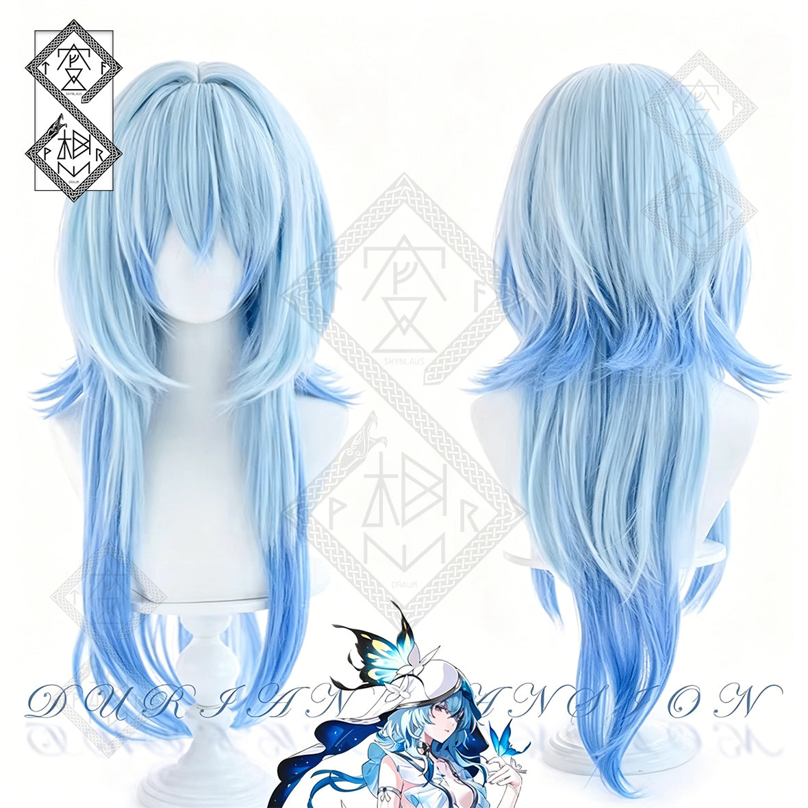 Shorekeeper Cosplay Wig Wuthering Waves Gradient Anime Wig Long Synthetic Hair Heat Resistant