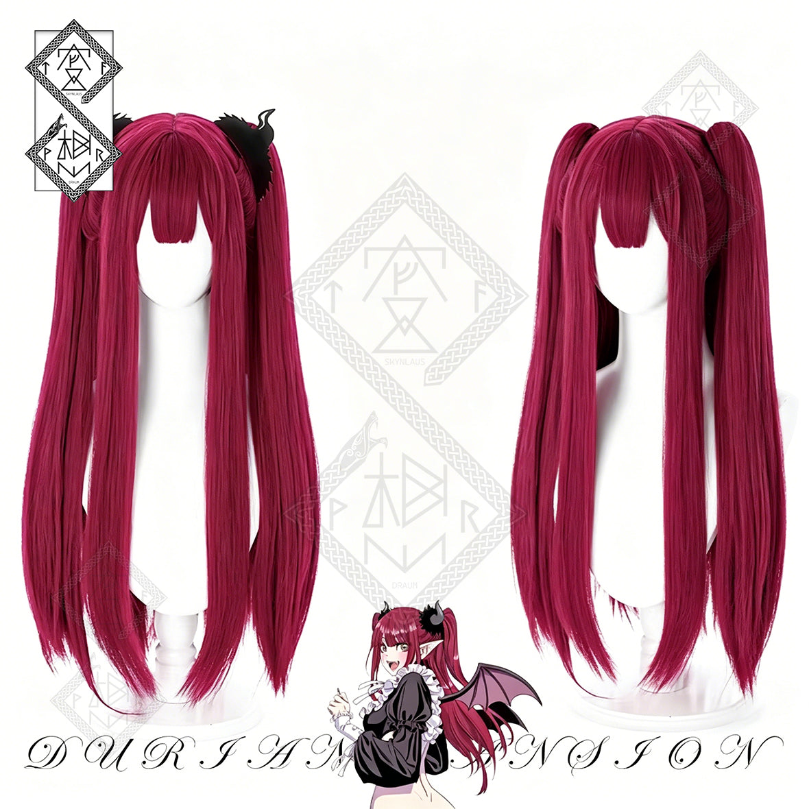 Marin Kitagawa Cosplay Wig My Dress-Up Darling Devil Succubus Pink Blonde Twin Tail Anime Wig Heat Resistant Synthetic Hair
