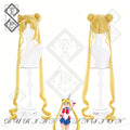 Sailor Moon Usagi Tsukino Cosplay Wig Princess Serenity Blonde Twin Tail Anime Wig Heat Resistant Synthetic Hair