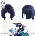 Scaramouche Wanderer Cosplay Wig Genshin Impact Kunikuzushi Black Blue Gradient Anime Wig Heat Resistant Synthetic Hair