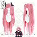 Krul Tepes Cosplay Wig Seraph of the End Twin Ponytail Pink Wig Claw Clip Anime Costume Hair Heat Resistant Synthetic