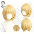 Attack on Titan Armin Arlert Cosplay Wig Short Blonde Anime Wig Heat Resistant Synthetic for Halloween Costume
