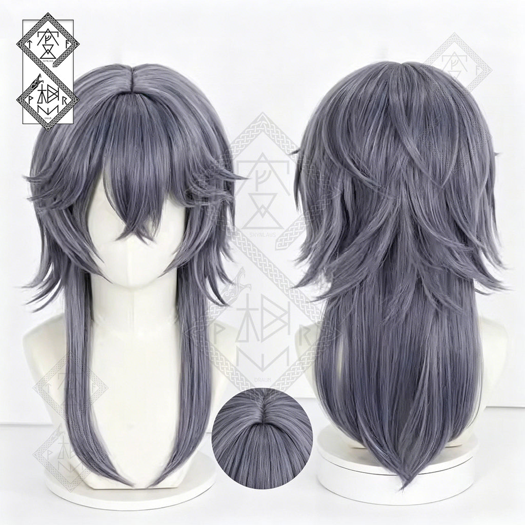 Arknights Logos Cosplay Wig – Lord of Fiends Character Synthetic Hair Wig Heat Resistant Anime Costume Wig