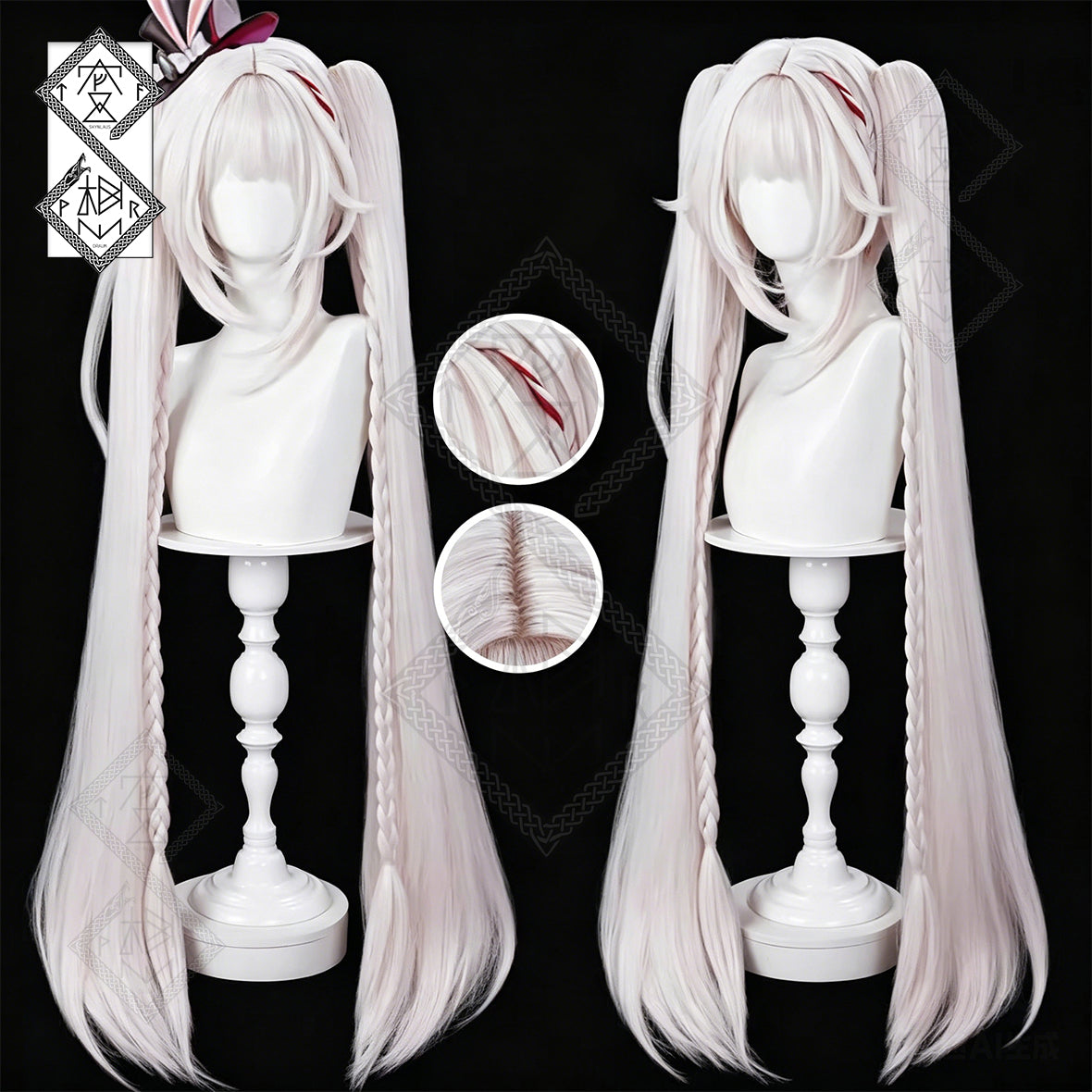 Sparkle Cosplay Wig Honkai Star Rail Blonde Twin Tails Anime Wig Heat Resistant for Halloween Costume
