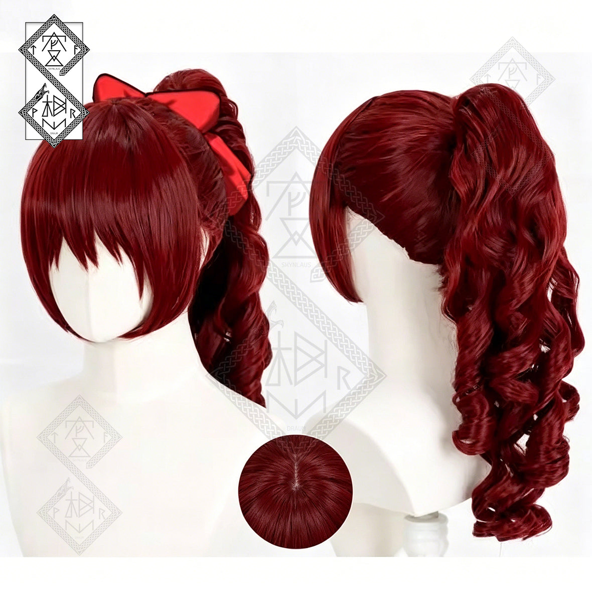 Persona 5 Kasumi Yoshizawa Cosplay Wig – Heat Resistant Red Long Curly Wig for Women | P5 Royal Anime Costume Hair