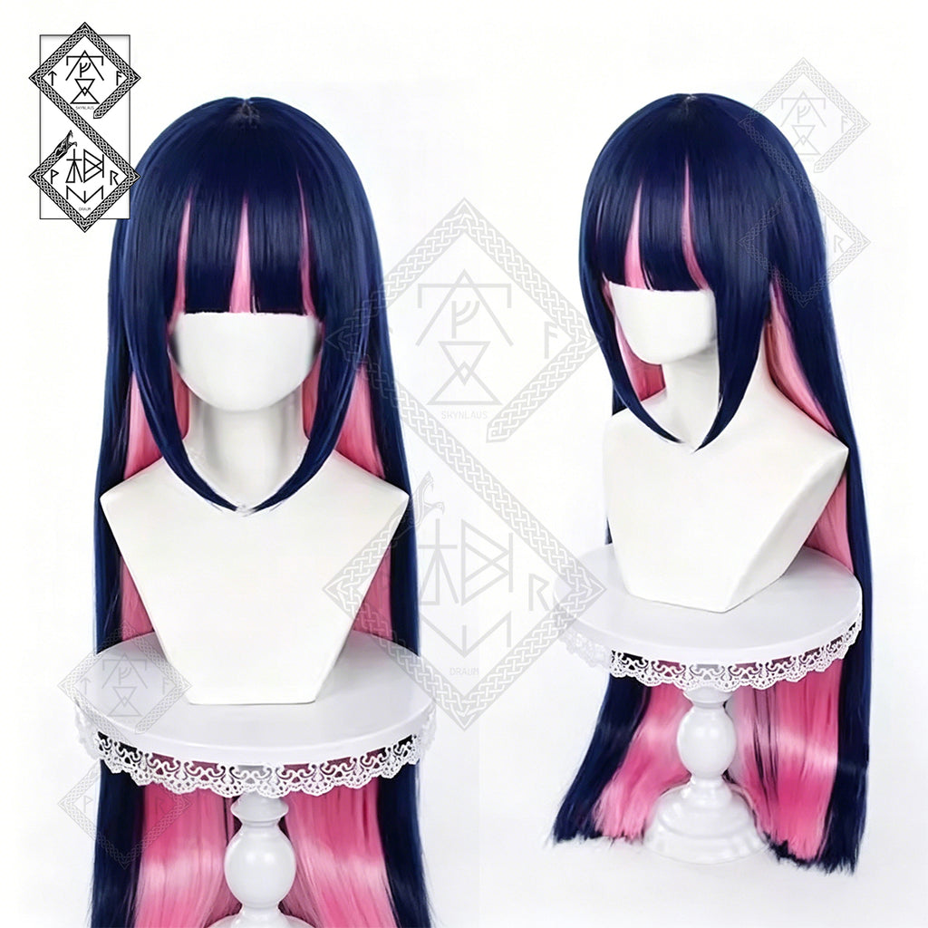 Panty & Stocking with Garterbelt Stocking Anarchy Cosplay Wig – 100cm Purple Long Anime Wig Heat Resistant