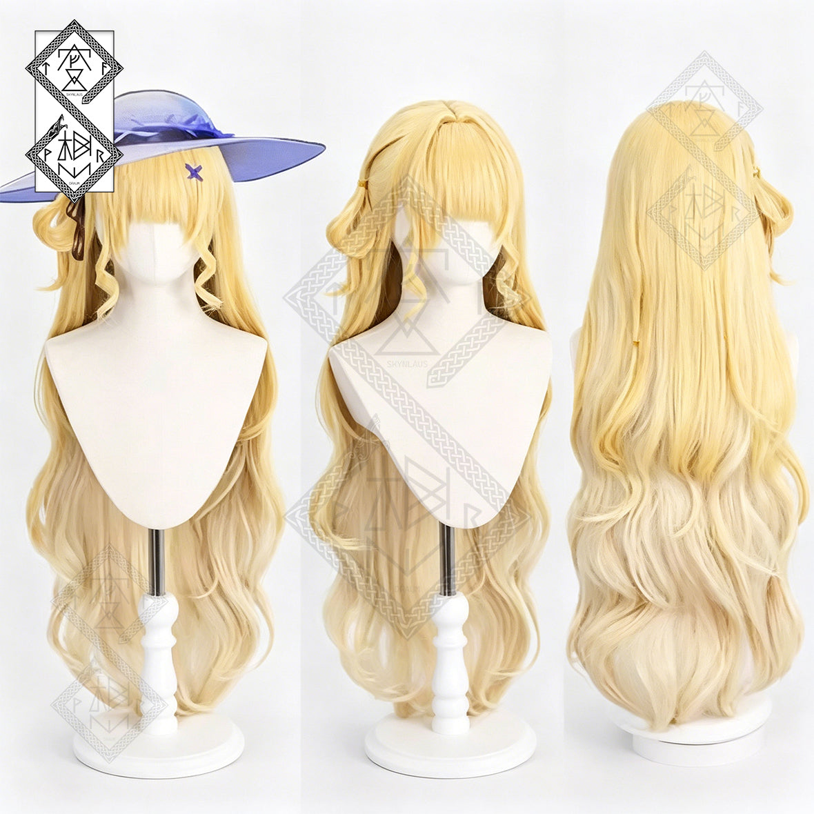 Phoebe Cosplay Wig Wuthering Waves | Triple Gradient Anime Wig Costume Hair