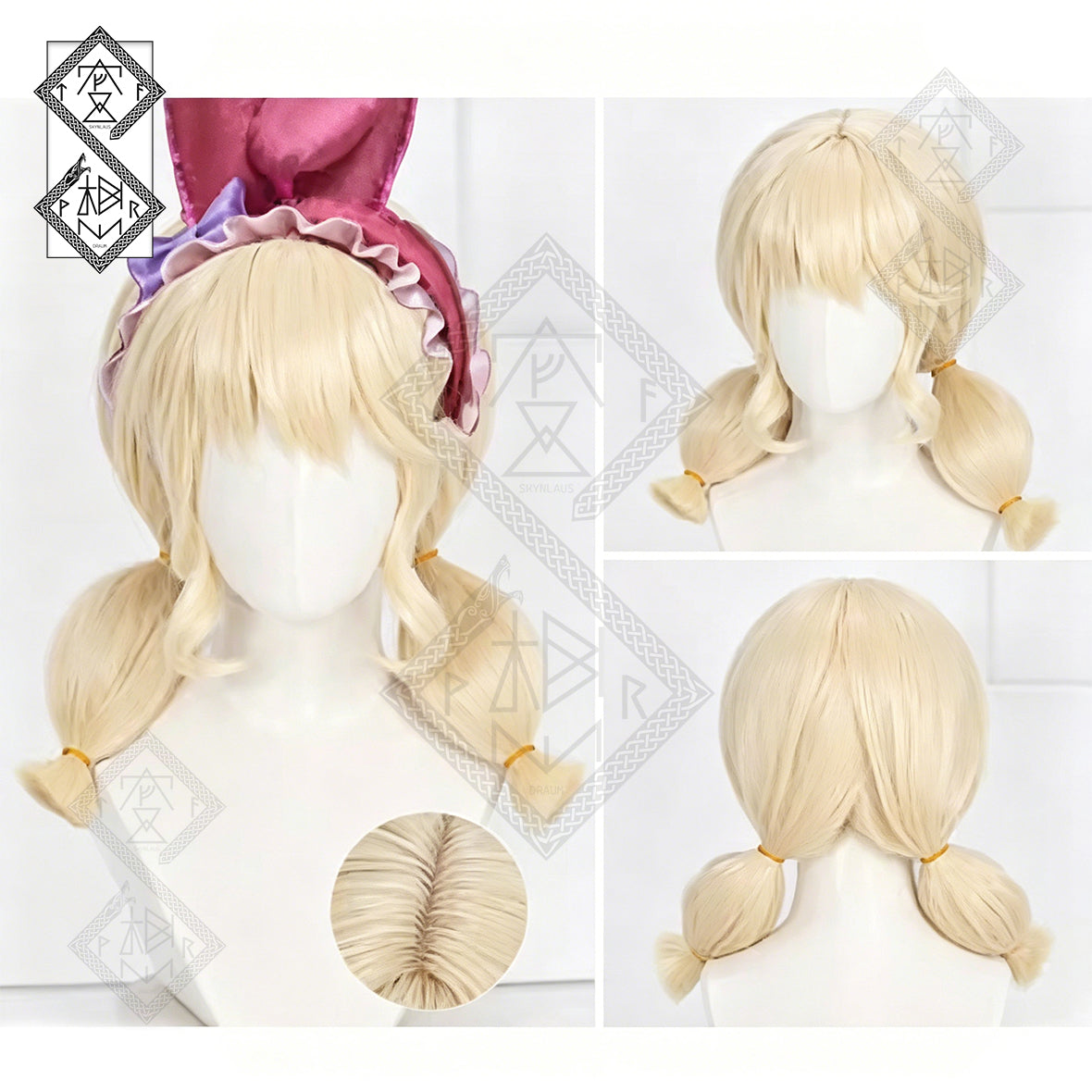 Identity V Cheerleader My Melody Cosplay Wig – Sanrio Collaboration Light Blonde Long Curly Anime Wig