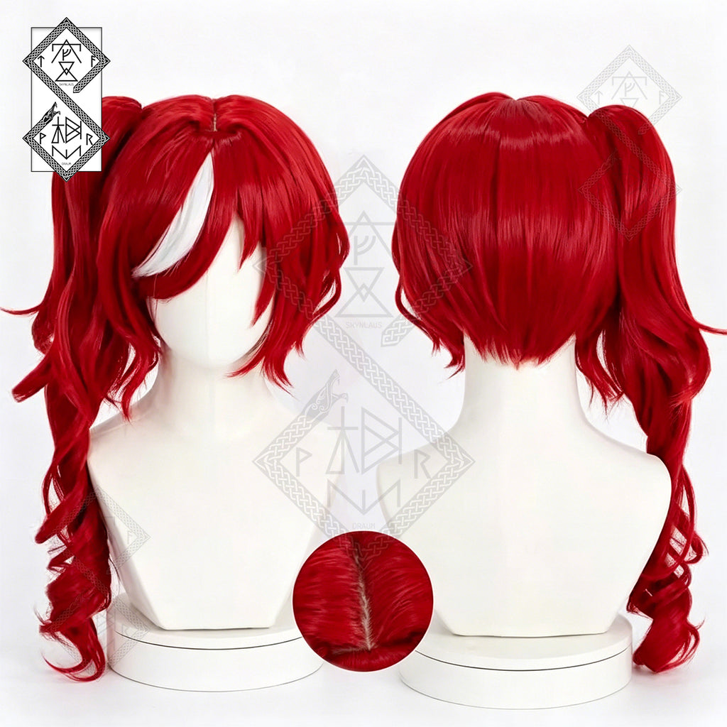 Identity V Priestess Cosplay Wig Red Witch Hair Fiona Gilman Costume Wig Heat Resistant Anime Wig