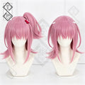 Shugo Chara Amu Hinamori Cosplay Wig Pink Clip-On Twin Ponytails Anime Wig(Ver.1 Single Ponytail with Jaw Clip Style)