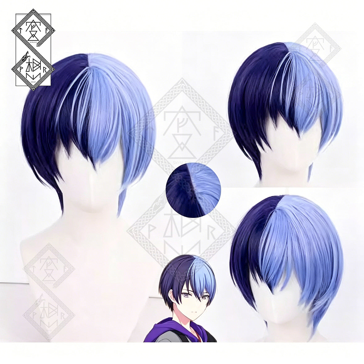 Aoyagi Toya Cosplay Wig – Project SEKAI Colorful Stage Blue Gradient Anime Wig Heat Resistant