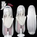 Black Arona Cosplay Wig – Blue Archive Long Black Anime Wig Heat Resistant Synthetic Hair