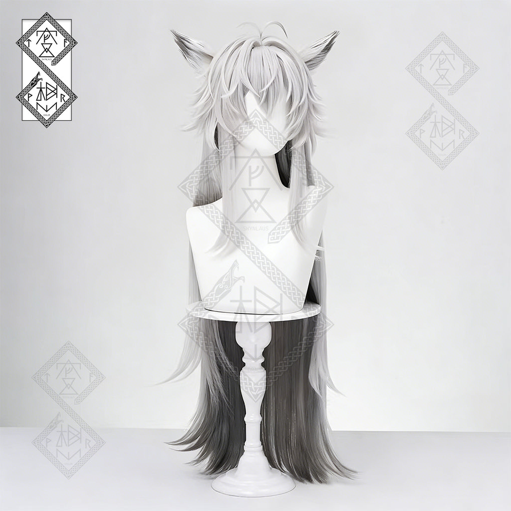 Arknights Lappland the Decadenza Cosplay Wig – Long Gradient Synthetic Hair(Wig & Ears Ver.2)