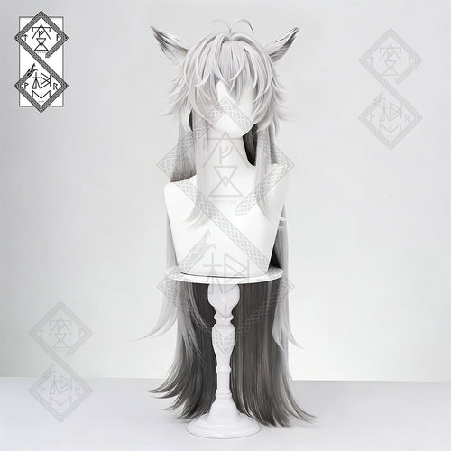 Arknights Lappland the Decadenza Cosplay Wig – Long Gradient Synthetic Hair(Wig & Ears Ver.2)