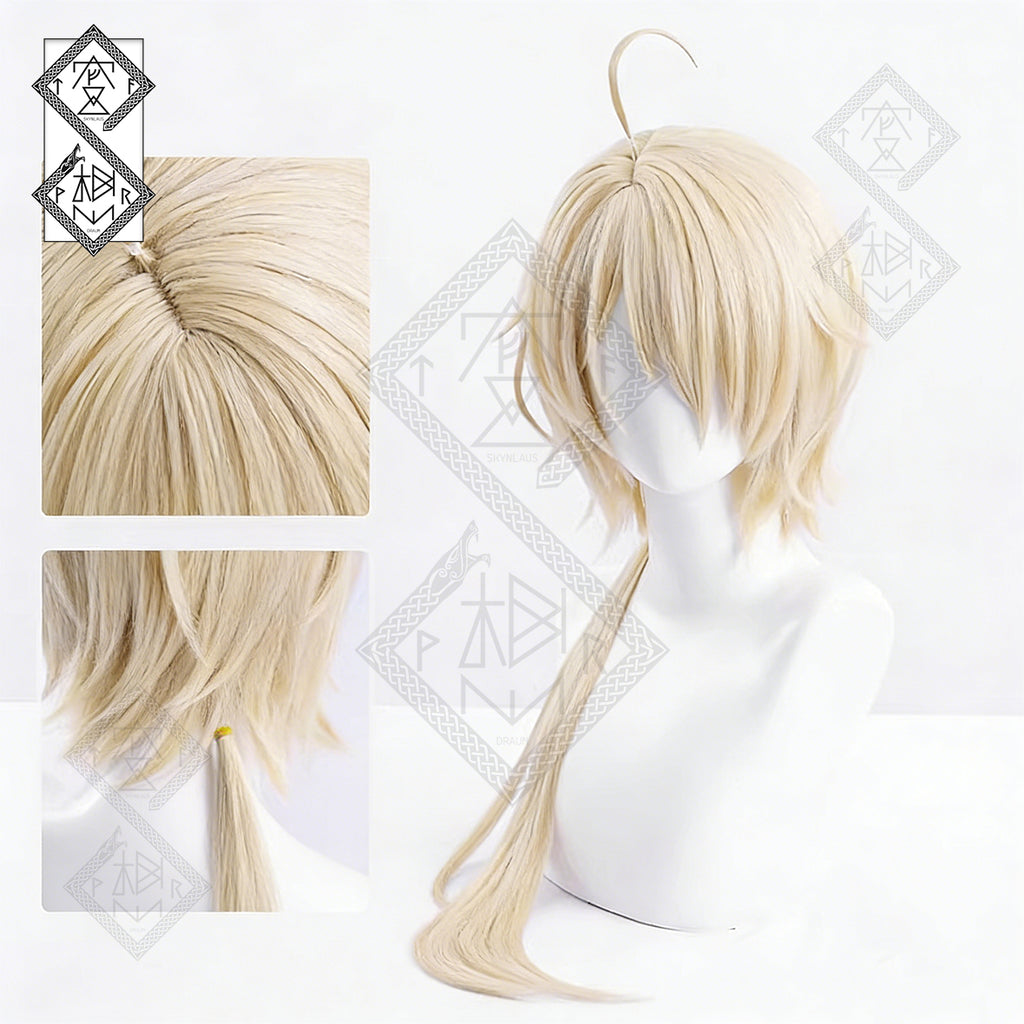 Arknights Mlynar Cosplay Wig – Short Braid with Animal Ears, Heat Resistant Synthetic Hair