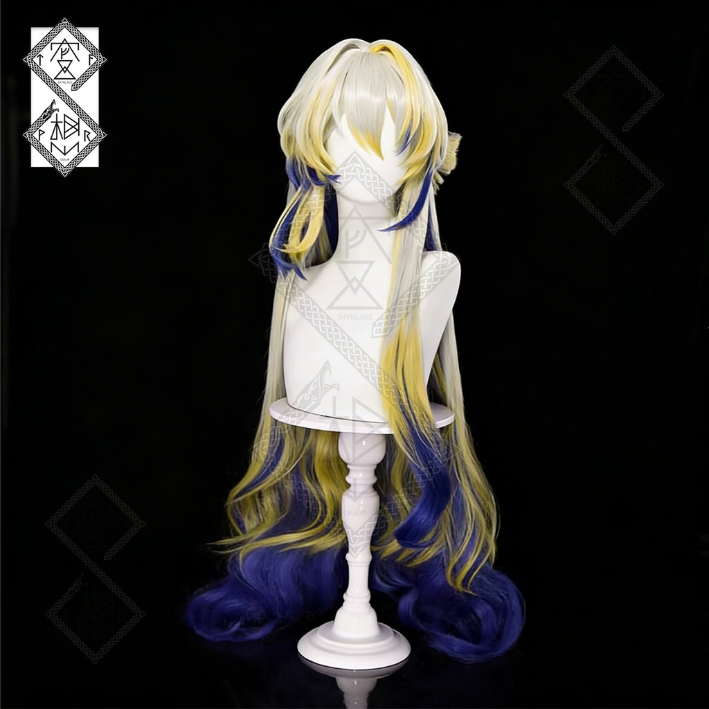 Cosplay Wig Long Layered Gradient Highlights with Detachable Twin Ponytails Arknights Shu