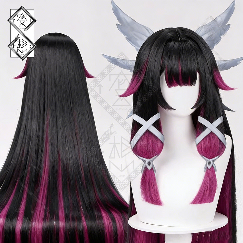 Genshin Impact Inspired Columbina Cosplay Wig – Blonde Gradient Wig with Sideburns, Heat Resistant Synthetic Fiber