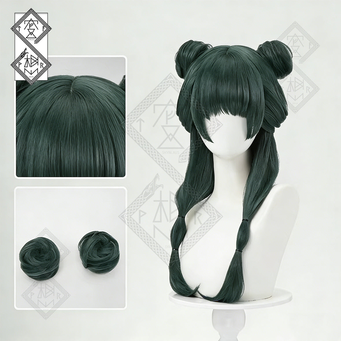 The Apothecary Diaries Maomao Cosplay Wig – Classic Chinese Style Updo with Bangs, Heat Resistant Festival Style Wig(Garden Party Style Wig Ver.3)