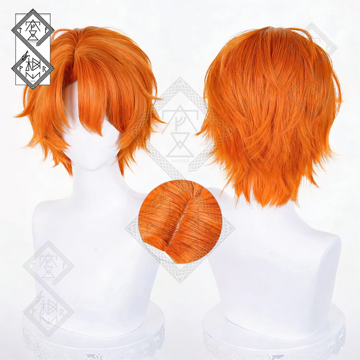 Zootopia 2 Nick Wilde Cosplay Wig Orange Mixed Color Anime Wig Heat Resistant Synthetic Hair(Style 1: Short Hair Version)