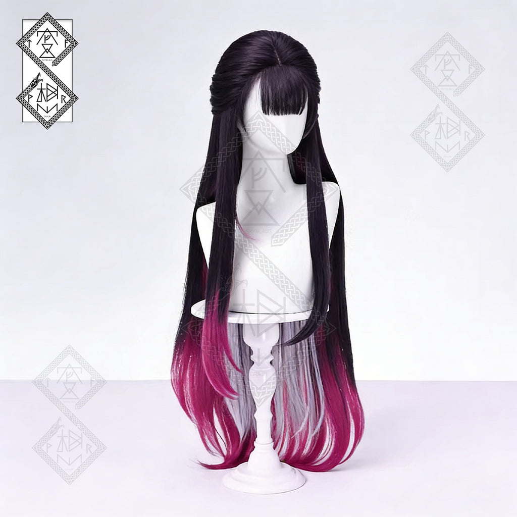Honkai: Star Rail Hysilens Cosplay Wig – Mixed Gradient Color Realistic Scalp Synthetic Hair