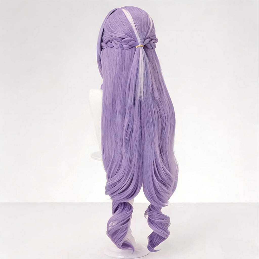 Zenless Zone Zero Vivian Banshee Cosplay Wig – Half Up Braided Wig with Highlights Curly Synthetic Hair