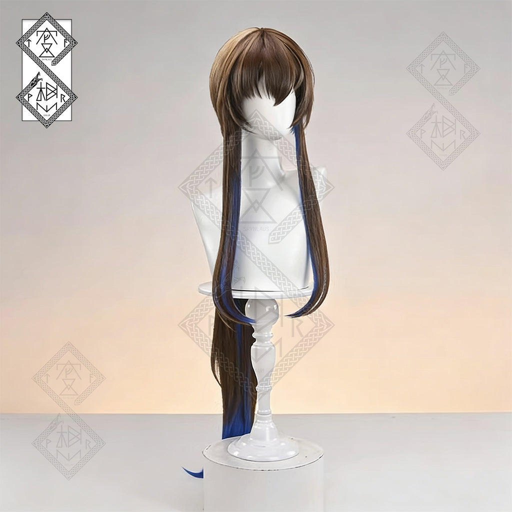 Arknights Amiya Cosplay Wig – Original Skin Gradient Braided Hair, Synhetic Hair for Rhythm Perception(Rhythm Synesthesia Version)