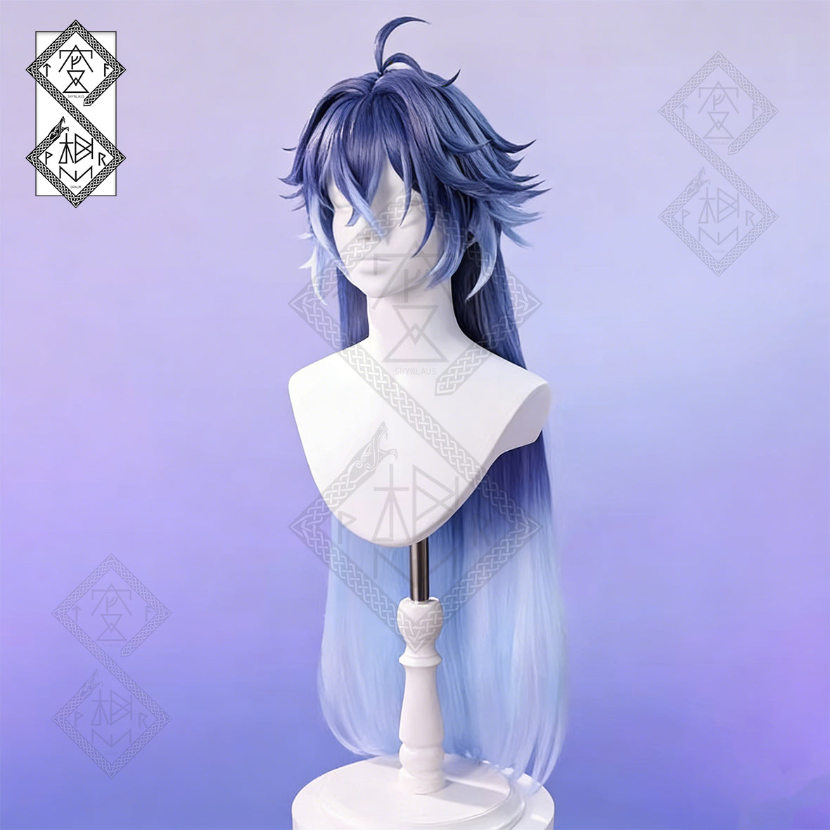 Genshin Impact Flins Cosplay Wig – Gradient Sideburns Short Wig | Realistic Synthetic Anime Wig