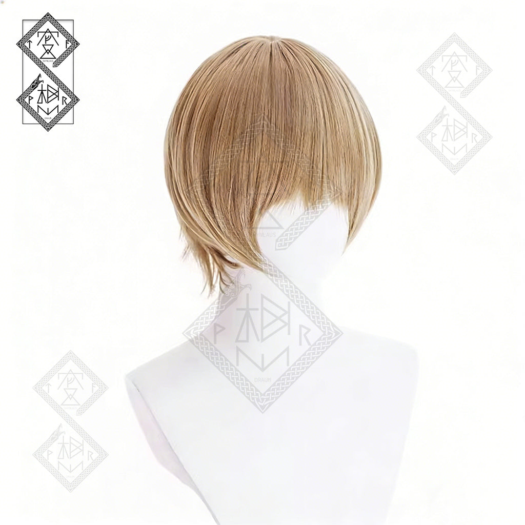 Gintama Okita Sougo Cosplay Wig Anime Silver White Wig Heat Resistant Synthetic Hair for Halloween Costume Party