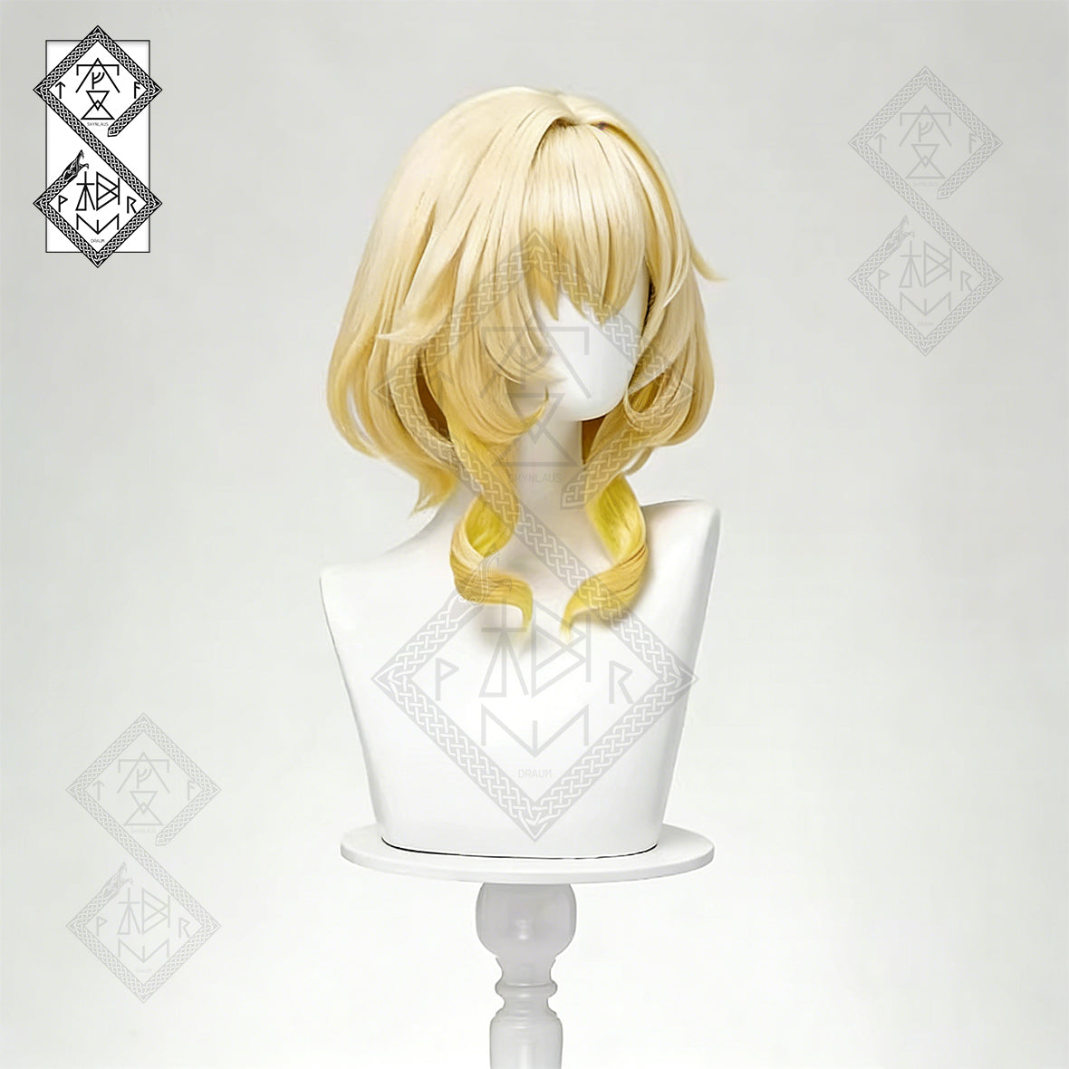 Honkai: Star Rail Aglaea Cosplay Wig – Tinted Gradient Roman Curls | Synthetic Anime Wig