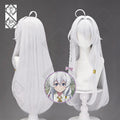 Wandering Witch: The Journey of Elaina Cosplay Wig Long White Hair Ahoge Braided Anime Wig Heat Resistant Fiber