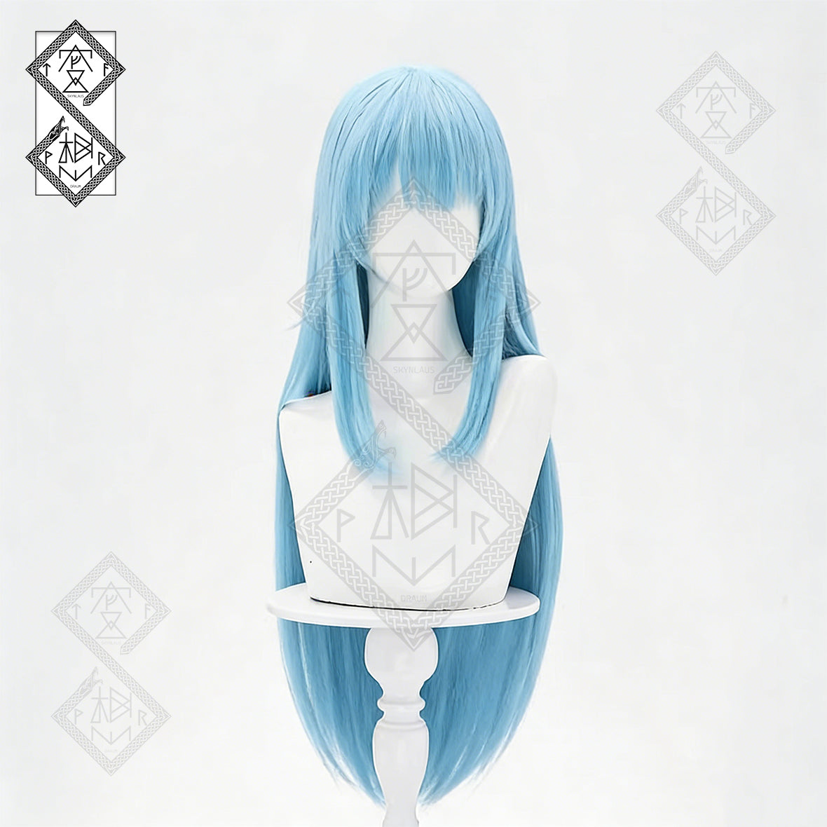 Rimuru Tempest Demon Lord Cosplay Wig from That Time I Got Reincarnated as a Slime – Short Light Blue Wig with Bangs, Heat Resistant, Pre-Styled for Anime Cosplay & Halloween