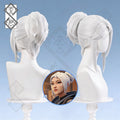 Valorant Jett Cosplay Wig – White Ponytail Wig with Hair Clip, Jett Cosplay Hair Anime Game Costume Accessory