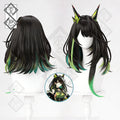 Arknights Mon3tr Cosplay Wig – Multi-Tone Gradient Wig with Highlighted Strands, Heat-Resistant Synthetic Anime Costume Hair
