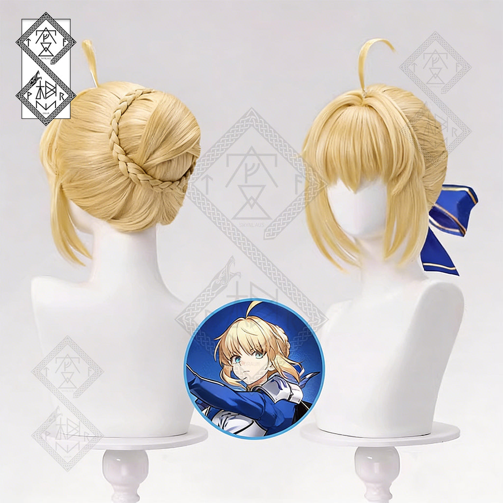 Honkai: Star Rail Saber Cosplay Wig – Fate Collaboration Anime Wig | Blonde Realistic Cosplay Hair Heat Resistant Synthetic Wig for Halloween