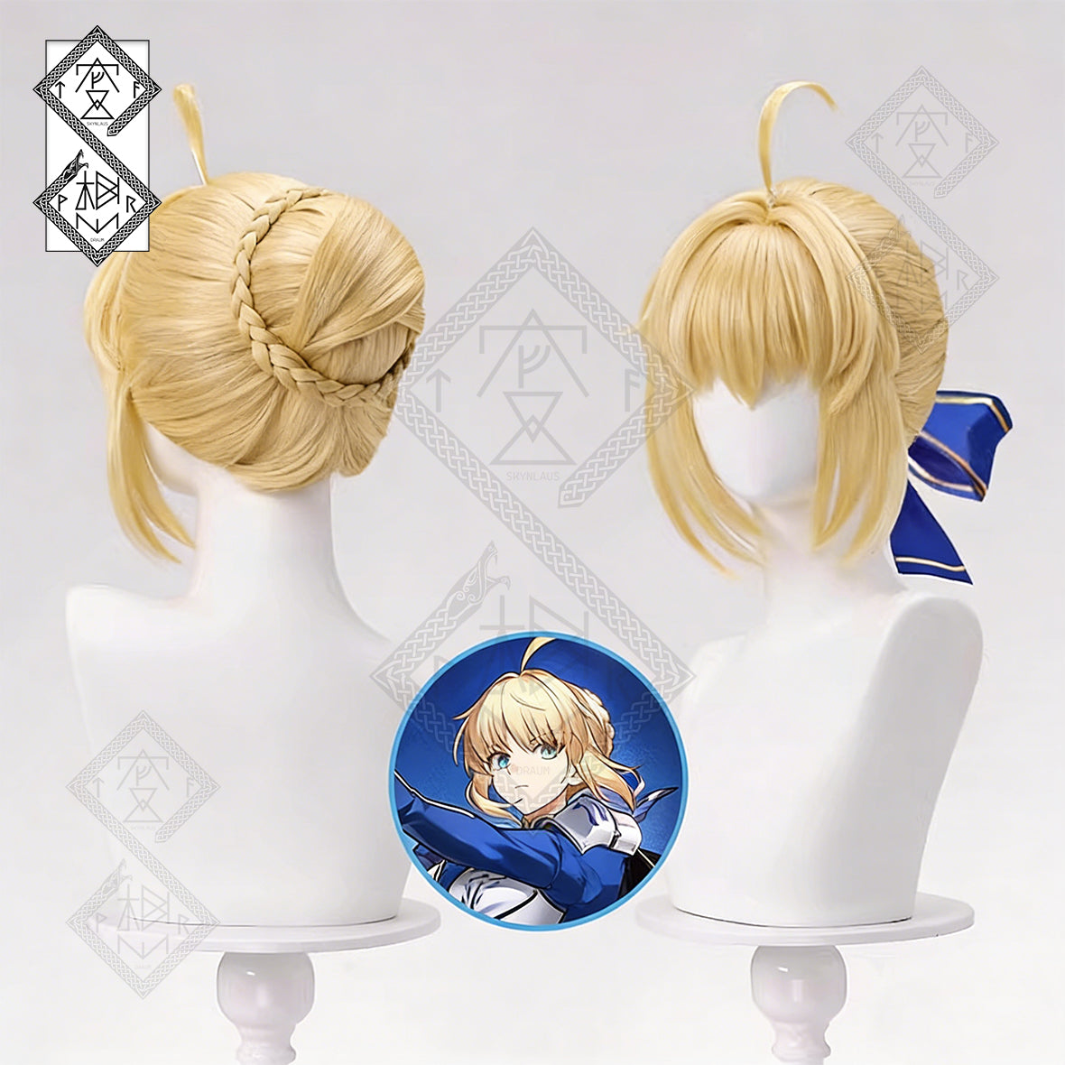 Honkai: Star Rail Saber Cosplay Wig – Fate Collaboration Anime Wig | Blonde Realistic Cosplay Hair Heat Resistant Synthetic Wig for Halloween