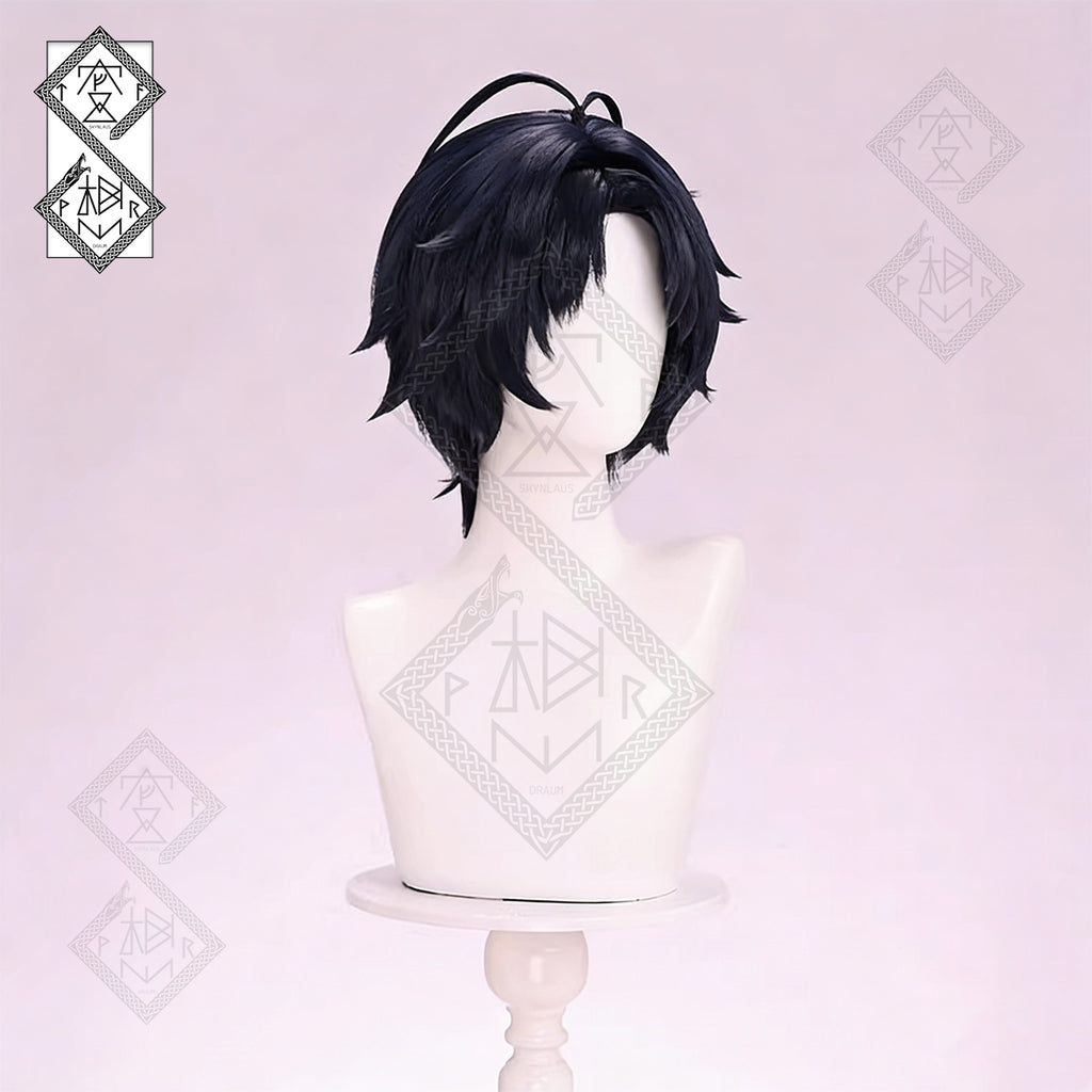 Zenless Zone Zero Asaba Harumasa Cosplay Wig – Layered Short Anime Wig | Middle Part Flipped Hair Heat Resistant Synthetic Wig for Halloween