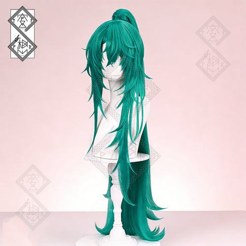 Arknights Hoshiguma Cosplay Wig – Ponytail Anime Wig | Realistic Cosplay Hair Heat Resistant Synthetic Wig for Halloween