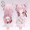 Honkai: Star Rail March 7th Cosplay Wig – Long Anime Wig | Split Bun Realistic Cosplay Hair Heat Resistant Synthetic Wig