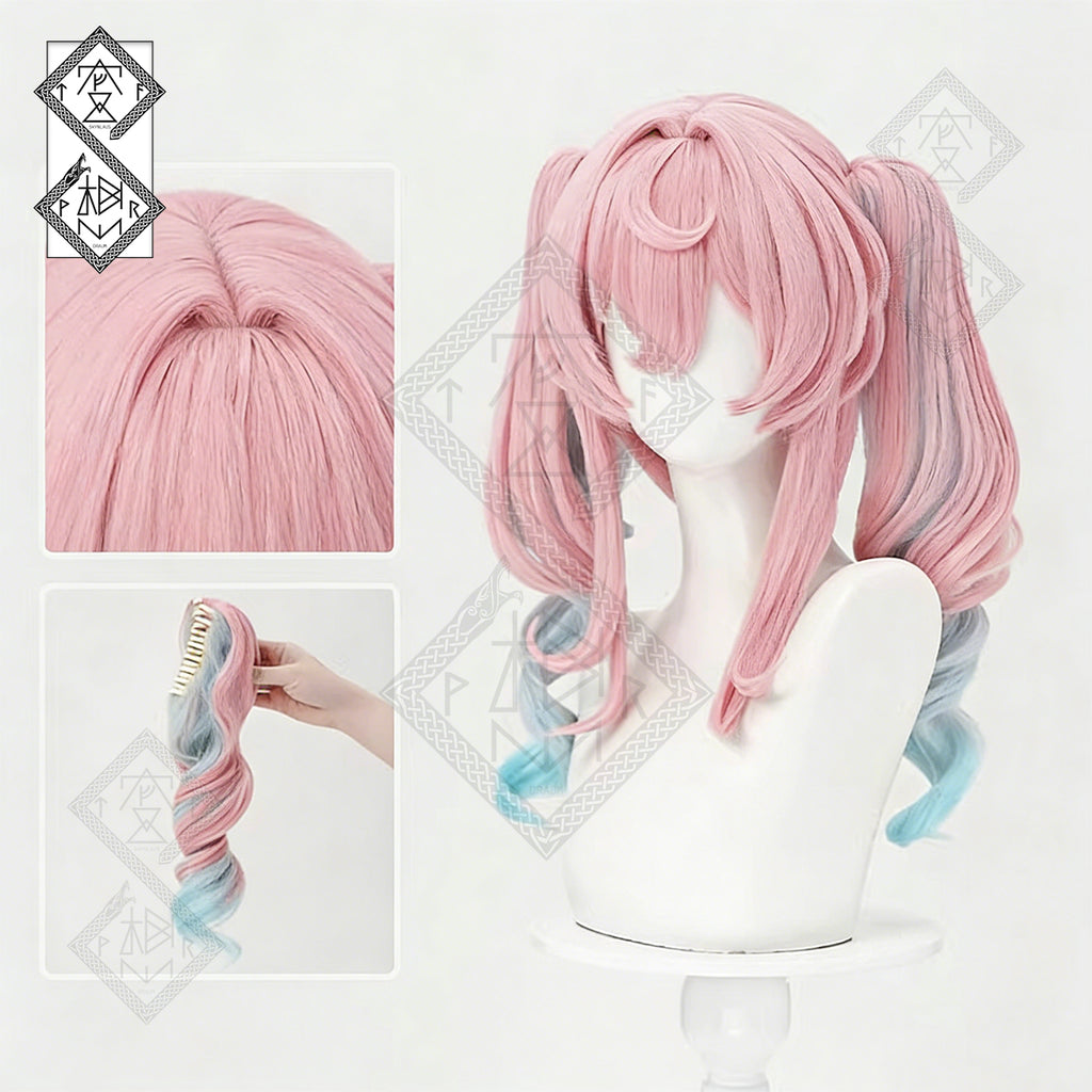 Honkai: Star Rail Hyacinthia Cosplay Wig – Gradient Split Ponytail Anime Wig | Realistic Cosplay Hair Heat Resistant Synthetic Wig