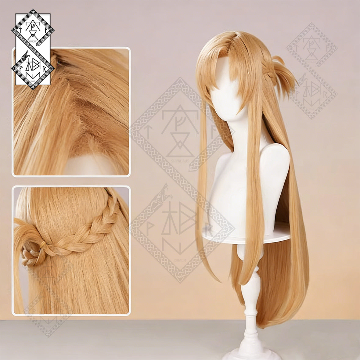 Sword Art Online Asuna Cosplay Wig – Goddess Stacia Long Braided Anime Wig(Goddess Ver.1)