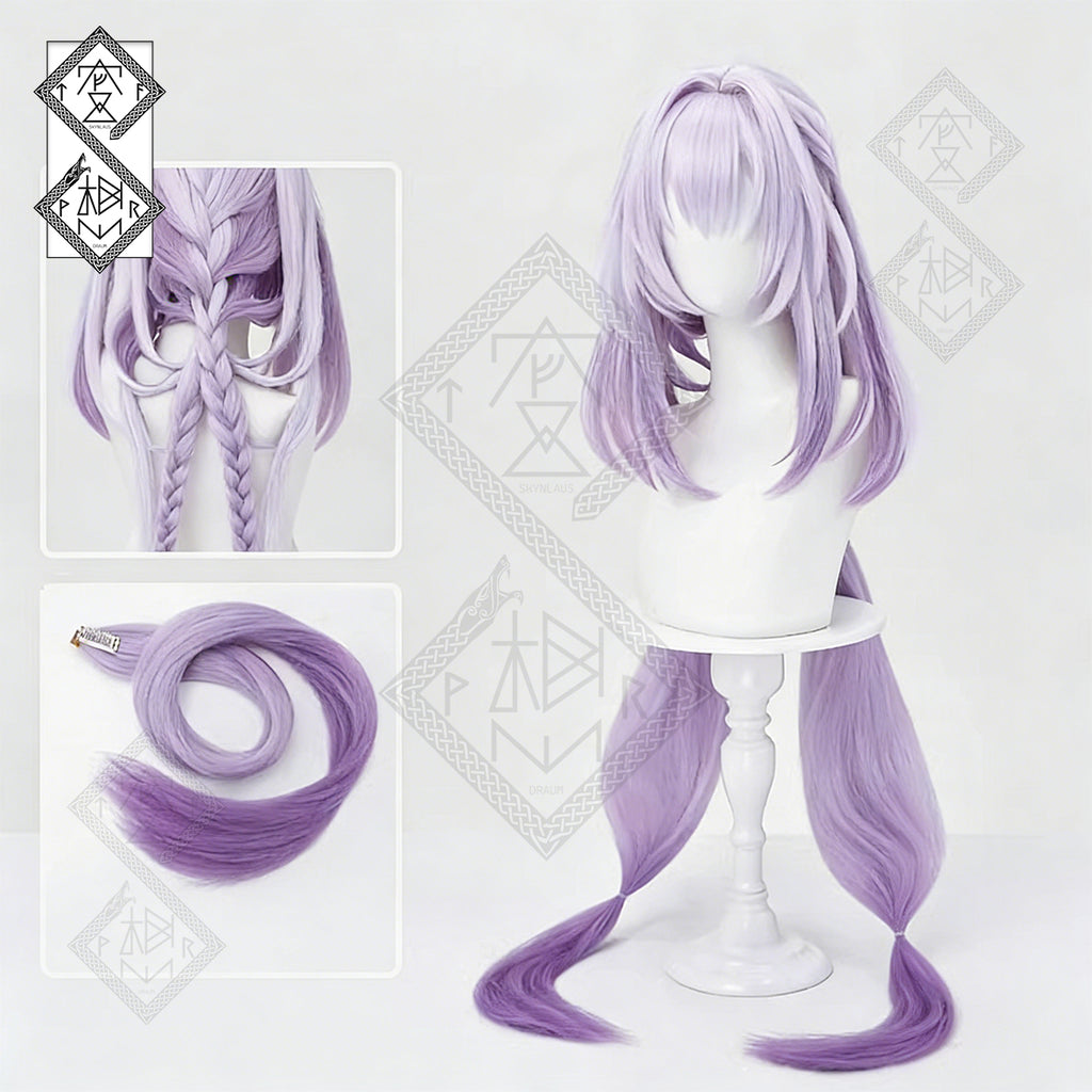 Honkai: Star Rail Castorice Cosplay Wig – Braided Anime Wig with Curly Bangs