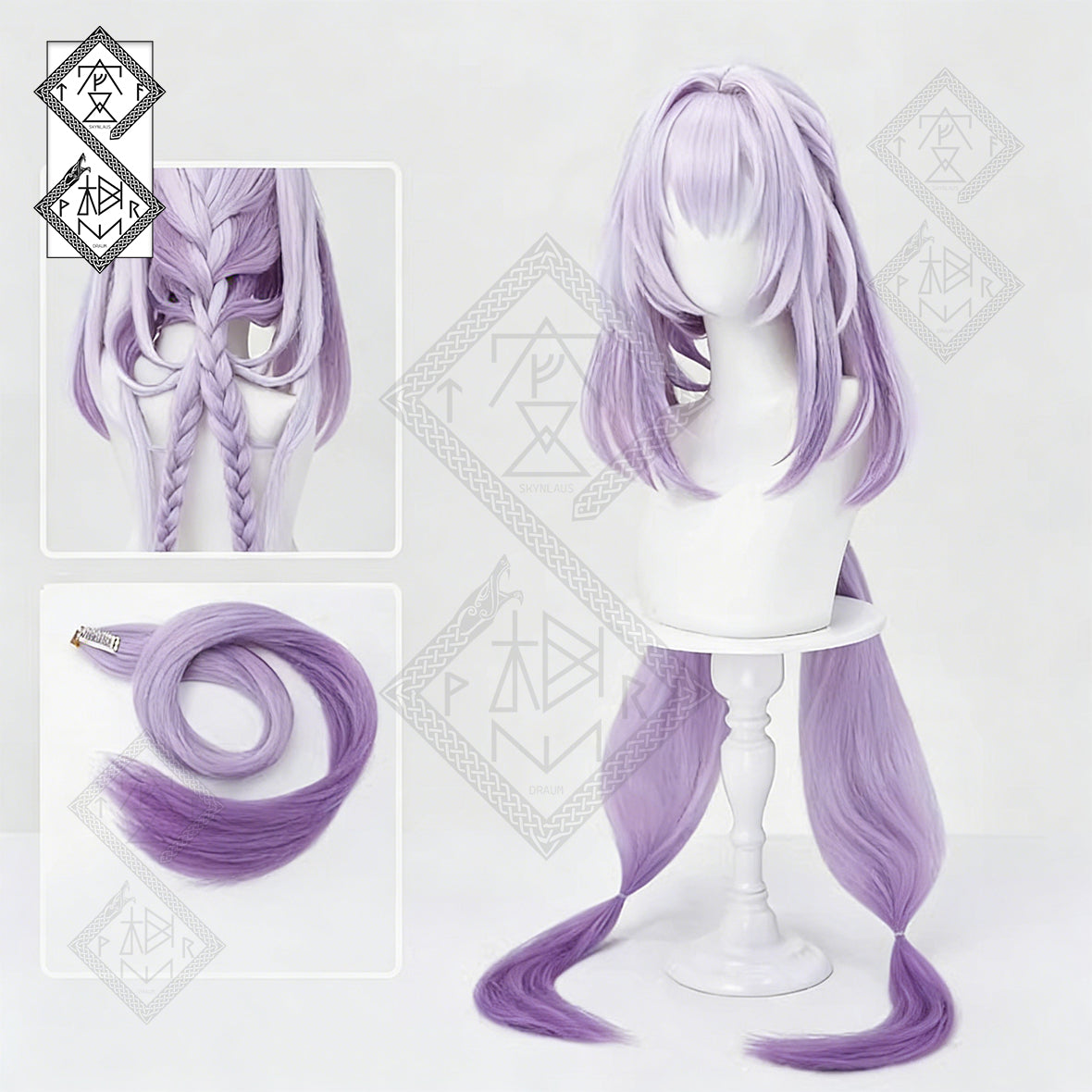 Honkai: Star Rail Castorice Cosplay Wig – Braided Anime Wig with Curly Bangs